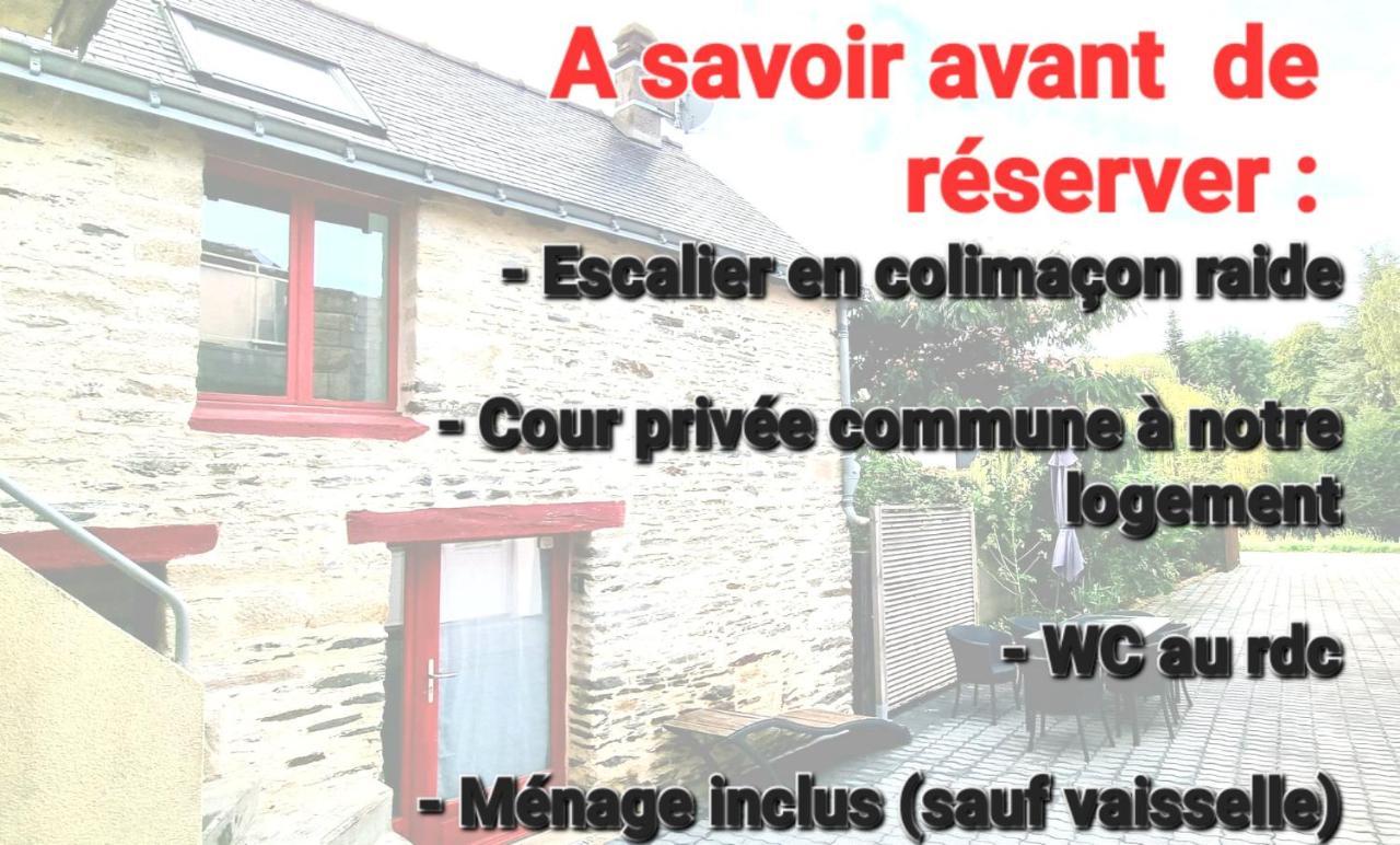 Gite Maisonnette- Et A Cote Coule Une Riviere Josselin Exterior foto